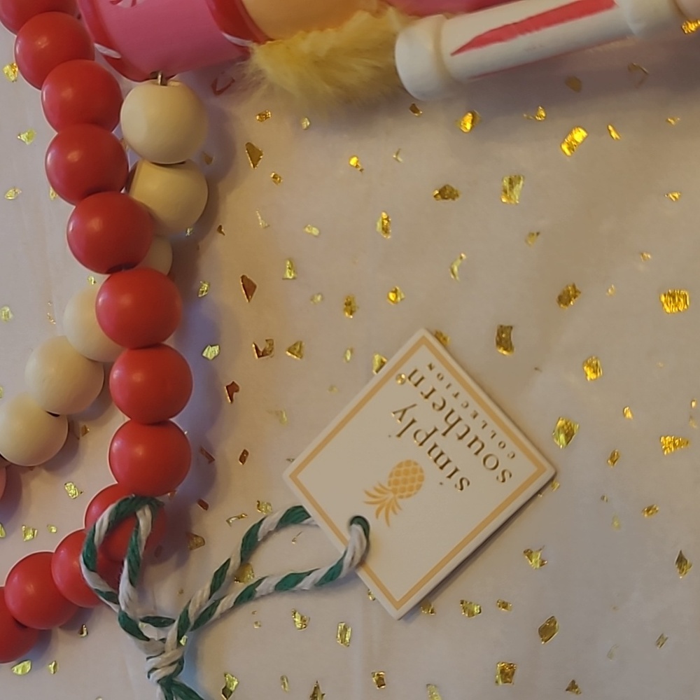 NWT Simply Southern Pink and Red Nutcracker and Santa Necklace Set - Picture 3 of 5